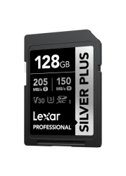 ليكسار بروفيشنال سيلفر بلس SDXC UHS-I بطاقة الذاكرة LSDSIPL128G-BNNNG - رمادي 128 غيغا