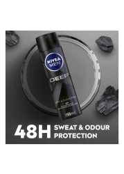 نيفيا للرجال بخاخ مضاد للتعرق ديب بلاك كاربون مضاد للبكتيريا برائحة الخشب الداكن 150 ملل