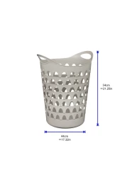 Strata, Tall Flexi Laundry Basket, Cool Grey Color, Made in UK