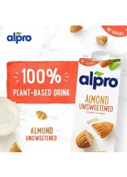 Alpro Almond Unsweetened Drink, 100% Plant-Based, Lactose Free 1L