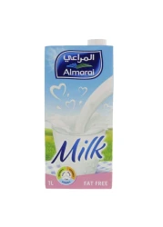 المراعي حليب خالي من الدسم معالج بدرجة حرارة عالية 1 لتر حزمة من 4