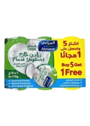 المراعي فيتال زبادي كامل الدسم 170 غرام، حزمة من 6