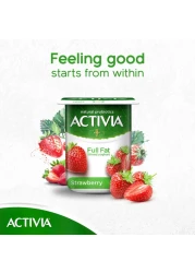Activia Full Fat Strawberry Stirred Yoghurt 120g Pack of 8