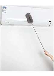 Generic 2Pcs Creative Stretch Extend Microfiber Dust Shan Adjustable Feather Duster Household Dusting Brush Cars Cleaning - Gray Color