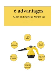 Portable Handheld Multi-Purpose High Pressure Cleaning Machine Handheld Steam Cleaner Sterilization Disinfector for Home Office Room Car Cleaning Appliances