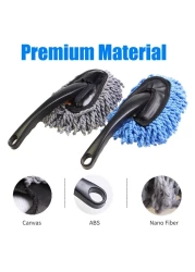 Generic Car Dusting Brush Washing Duster Cleaning Mop 4 Seasons Universal Detachable for Car Home
