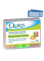 Quies Rubber Foam Ear Plugs 6 Pairs