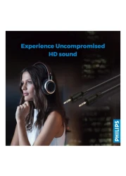 فيليبس SWA2529W / 10 سلك ستيريو 3.5 ملم للدبلجة 1.5 متر- أسود.