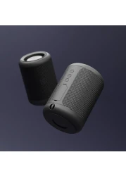 سماعة بورتابل بلوتوث مقاومة للماء IPX5 من بورودو ساوندتك، بطارية 1800 مللي أمبير، 8 ساعات تشغيل، صوت قوي 5 واط، صوت عميق، مكبر صوت 40 مم، مدخل صوت مرن - أسود
