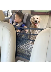 MBVBN 3Layer Car Mesh Organizer Seat Back Net Bag Barrier of Backseat Pet Kids Cargo Tissue Purse Holder Driver Storage Netting Pouch