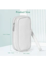 Cute Tampon Storage Bag Tampon Holder for Purse Tampon Organizer Bag with Handle PU Leather Tampon Pouch Small Case for Feminine Products with Zipper Period Bags for Teen Girls Women