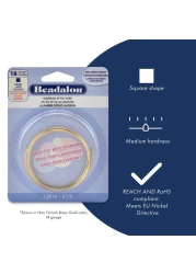 Beadalon German Style Wire Square Silver Plated 20 Gauge032 in2 m65 ft