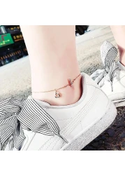 Aiwanto Anklet Beautiful Pattern Ankle Chain Gift for Wife
