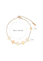 Aiwanto Flower Pattern Anklet Ankle Chain
