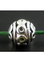 40pc Antique Silver Bali Style Carved Spacer Beads 8mm Beading Supplies