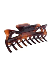 Parcelona French Classic Jumbo Large 5 12 Celluloid Acetate No Slip Grip Jaw Hair Claw Clip Strong Hold Durable Styling Volume Women Hair Accessories Made in France Tortoise Shell Brown