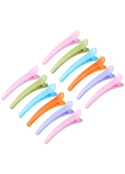 Hair Clips for Styling, Sublaga 12 Pcs Non-Slip Colorful Plastic Duckbill Alligator Hair Barrettes Pins for Women, Baby Kids and Girls, 3.5" (12pcs Solid color)