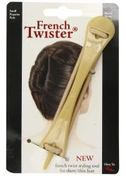Mia French Twister Updo Hair Styling Tool French Twist Bun Maker for Hair Stylists Women Brides Dress Up Short andor Thin Hair Small Size Blonde Color