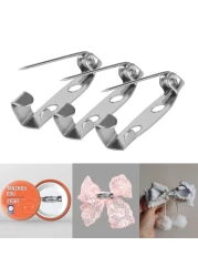 100pcs Brooch Badge Make Latch Findings DIY Tool Back Safety Catch Bar Pin 20 Mm