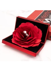 Engagement Ring BoxRing Rose Box Surprise Jewelry Storage Holder for woman as Proposal Engagement Wedding Ring Jewelry Gift Case in Valentines Day ect