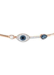 SWAROVSKI Women's Symbolic Evil Eye Bangle, Blue, Mixed metal finish, Medium 5171991