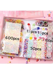 786 pcs Colorful Hair Clips Ties Ponytail Holders Rubber Bands for Girls and Toddlers Hair Accessories Set