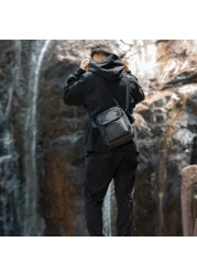 Arctic Hunter Premium Unisex Side Bag 11 Inch Water Resistant Polyester Anti Theft Sling Bag for Men and Women on Travel Business Office K00527 Black