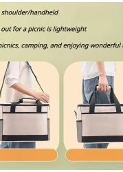 Portable Cooler Bag - Insulated Large Capacity Camping Cooler for Picnic, Beach, Travel &amp; Outdoor Adventures - Leakproof, Lightweight &amp; Durable Lunch Cooler
