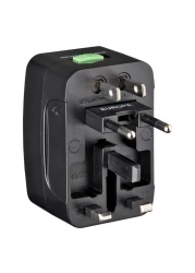 وينغر محول سفر عالمي مع واقي من التيار الكهربائي أسود