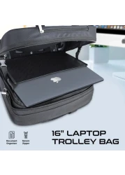 حقيبة سفر متعددة الاستخدامات للكمبيوتر المحمول مقاس 16 بوصة مع مقصورات متعددة