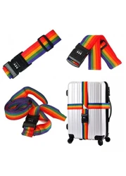 Aiwanto Travel Luggage Belt Password Lock Security Band for Luggage Belt Luggage Rope Straps Travel Accessories(Orange Grey)