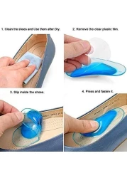 Aiwanto 2 Pairs Flat Foot Arch Orthotic Support Shoe Insole Silicone Pads Cushion Insert Size (2Pcs / pair)