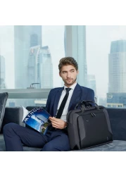 Arctic Hunter Shoulder Laptop Bag Anti-theft 15.6 Inch Laptop Compartmented Messager Bag with Adjustable Shoulder Strap for Men and Women GW0004 Black