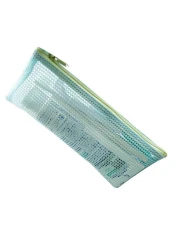 SYBL 2PCS Green Multipurpose Mesh Nylon Cosmetics Bag with Zipper Reusable Packing Storage Bag Travel Pouch Toiletry Cosmetic Tools Holder Toothbrush Toothpaste Organizer Pocket for Vacation Travel