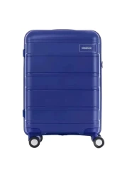 American Tourister Litevlo Double Wheels Spinner Expandable Hard Trolley Navy 55cm