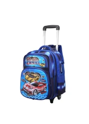 Baby Backpack 3Pcs For Baby Boys 1 lunch 1 Pencil Box And 1 Bag With Adjustable Strap For School 2 Wheels 12 Inch