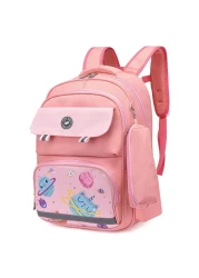 Eazy Kids Unicorn Planet School Bag w/t Pencil Case-Pink