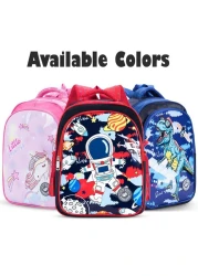 Eazy Kids T-Rex School Bag-Blue