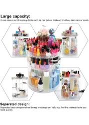 Other 360 Degree Rotating Makeup Organizer,Adjustable Multi-Function Cosmetic Storage Box With Large Capacity for Cosmetics And Accessories