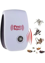 Multi-purpose Ultrasonic Pest Repeller Electronic Mosquito Killer Reject Bug Mosquito Cockroach Mouse Pest Killer Repeller (1Pack,UK)
