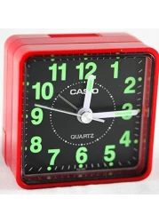 Casio TQ140 Travel Alarm Clock - Red