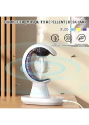 3-in-1 Electric Mosquito Killer Lamp with Humidifier &amp; Night Light &ndash; USB Rechargeable Bug Zapper, Silent Operation, Air Purifier &amp; Sleep Aid for Indoor/Outdoor Use
