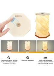 Folding Book Lamp,Upgraded Version Portable Rotating Desk Light,Novelty LED Paper Lantern