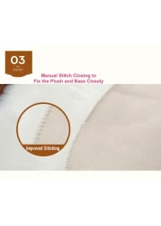 Mei Homecenter Super Soft Rabbit Fur Flower Design Living Room Carpet With Anti Slip Bottom, Red (Size 80CM)