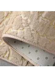 Super Soft Rabbit Fur Round Living Room Carpet With Water Proof Material And Anti Slip Bottom (Size 80CM)