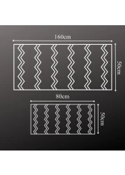 2 PCS Set Large Kitchen Mats With Thick Non Slip Bottom For Kitchen Floor With Beautiful Design (50&times;80CM And 50&times;160CM)