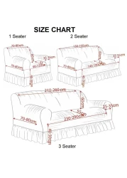 4-Piece Stretchable Sofa Cover Set Chocolate Brown Jacquard Fabric Seven Seater Couch Cover Set 3211 Combination