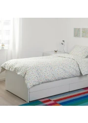 Duvet Cover And Pillowcase White/Mosaic Patterned 150X200/50X80cm