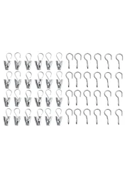 Curtain Hook With Clip, 24 Pack