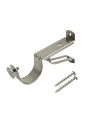 Roman Adjustable Curtain Rod, 110-200 cm, silver, Metal Single Rod Window Treatment Rod Drapery Rod